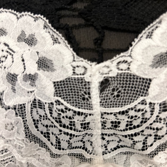 VTG Intimate Attitudes Bridal White Sheer Slip Lingerie Dress Whimsical 1X Curve - Picture 7 of 9